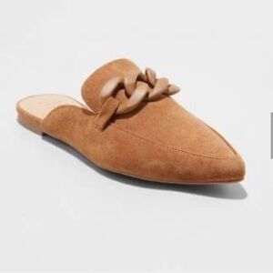 A New Day Amber Slip on Mule Flats in Cognac